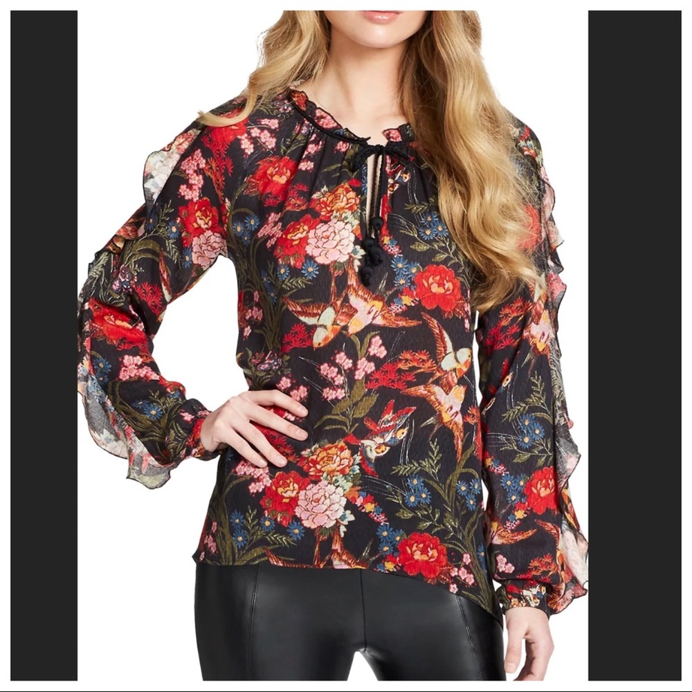 Jessica Simpson Sweet Birds Keilani floral top S